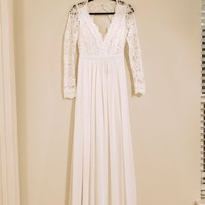 White Lace Maxi Dress